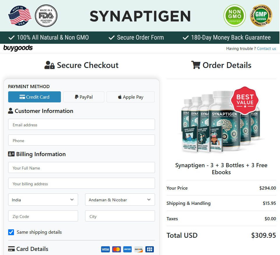 Secure Checkout Form